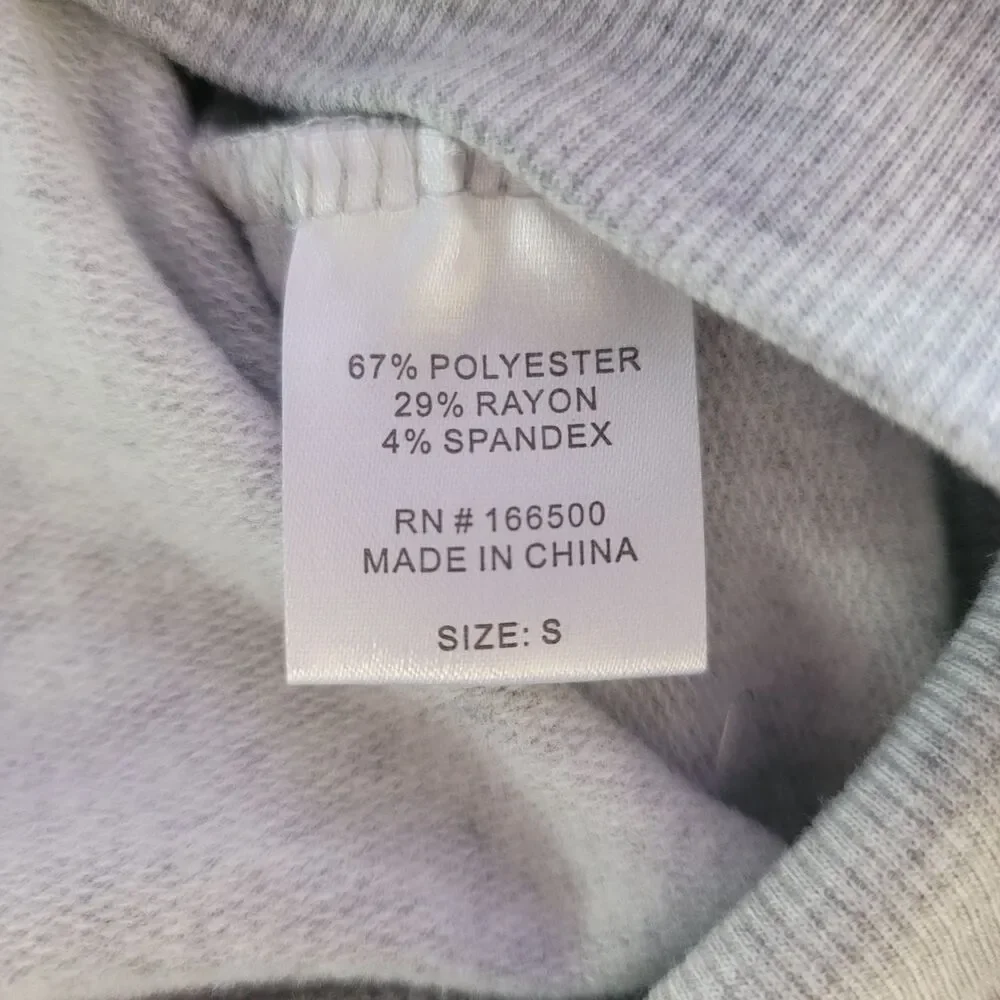 Womans 'SUNSET' Sweatshirt Gray SZ S Embellished Pullover - Picture 8 of 10